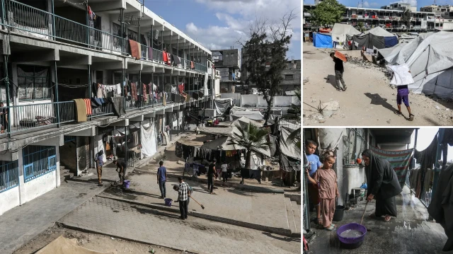 gazzede yerinden edilen filistinliler zor sartlarda yasam mucadelesi veriyor hl3UhsD3