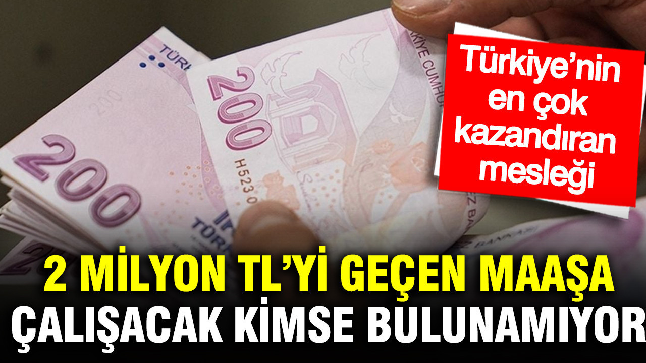 2 Milyon TL Üzerinde Maaş Sunan Mesleklere Talep Yok: Türkiye’nin En Çok Kazandıran Meslekleri